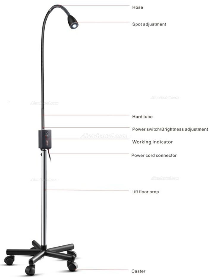 KD-2005W-2 3W LED High brightness portable dental examination light 